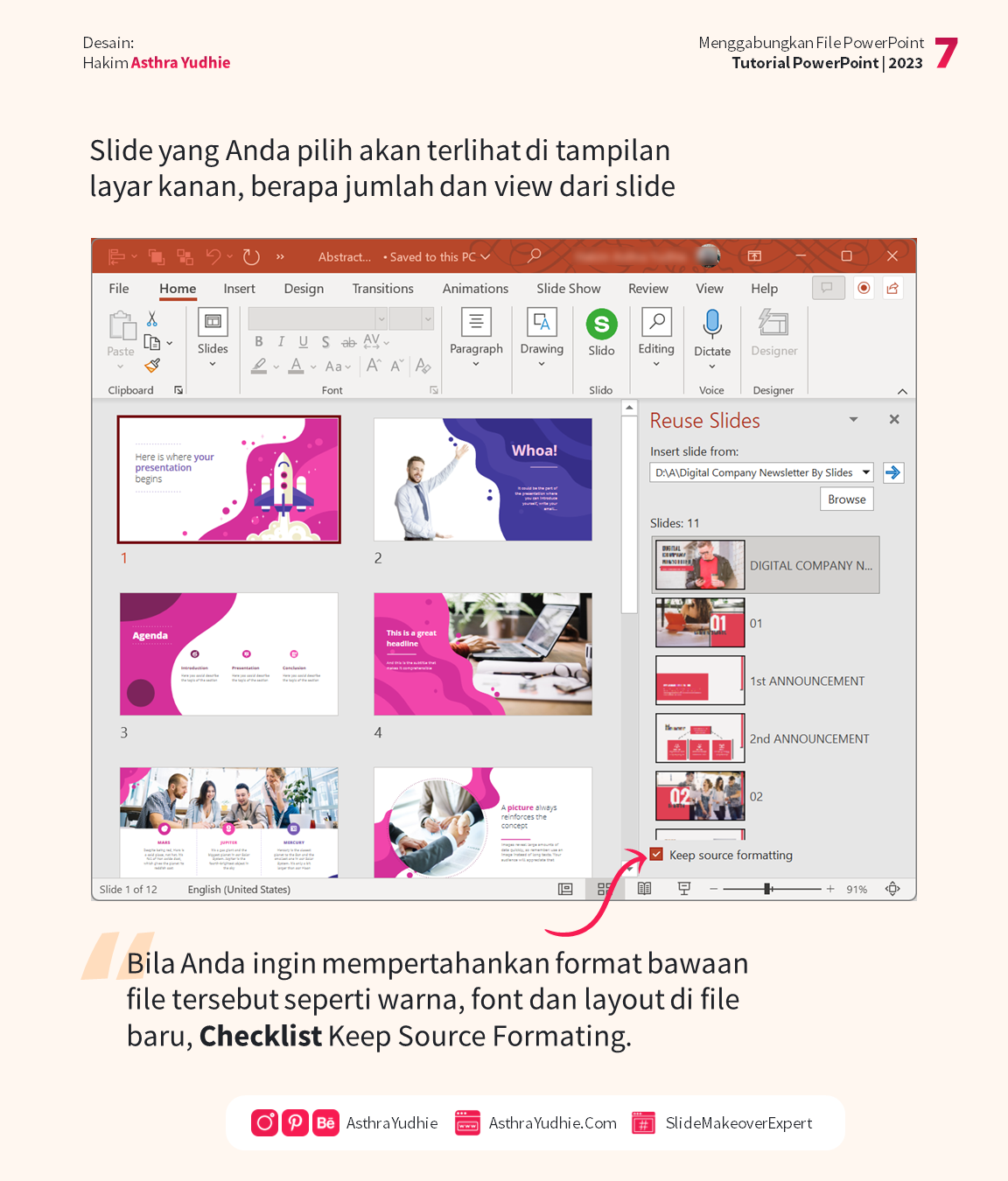 Mengabungkan File PowerPoint 07